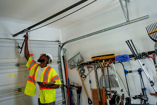 Professional Garage Door Installation technician working in Colfax, IL